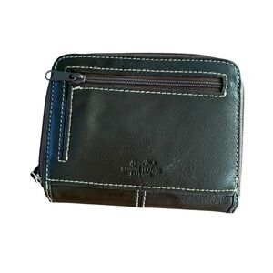 Buxton Brown Women's Leather Wallet Small Snap Card File Coin